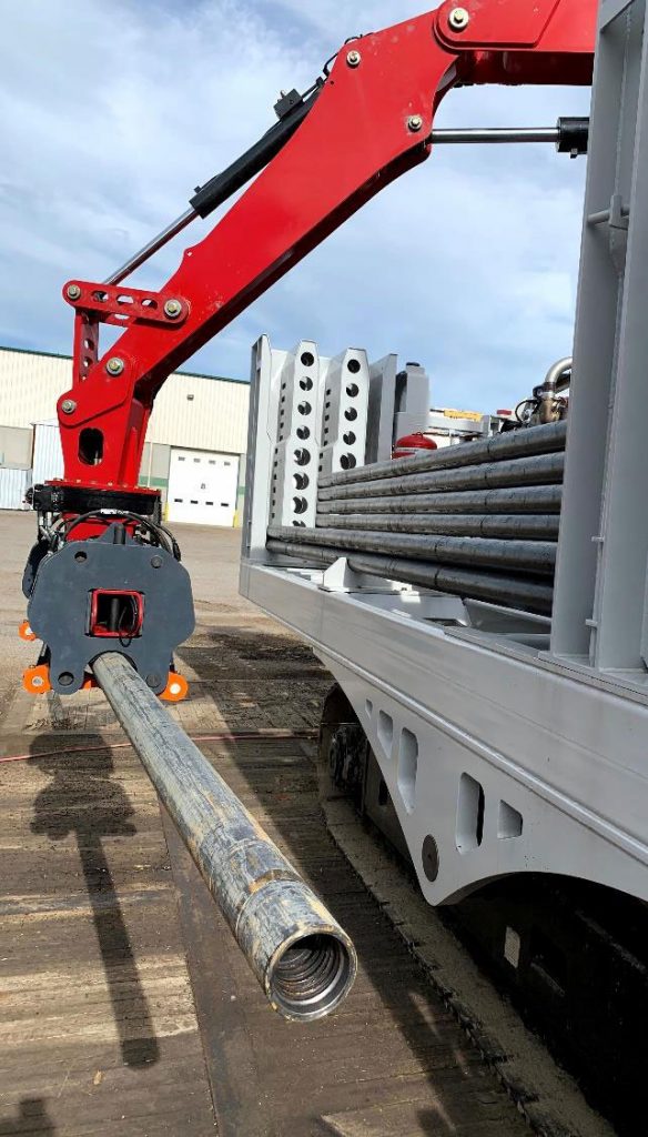 RodBot Robotic Rod Handling a Metal Rod