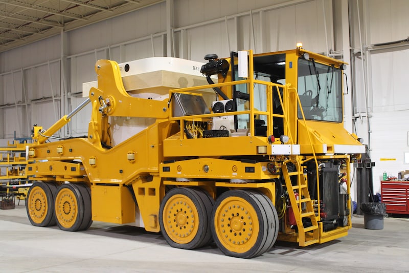 A picture taken of the right-side of the GEN 4. MEDATech's hydraulic system design services were leveraged for the analysis in this project