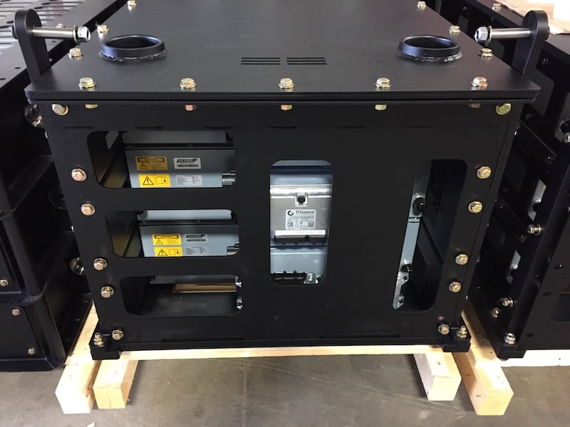 A picture of a battery powered electric mine truck's 90kWh battery pack